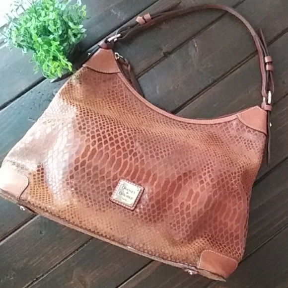 Dooney & Bourke Handbags - Dooney & Bourke Leather Snakeskin Shoulder Bag
